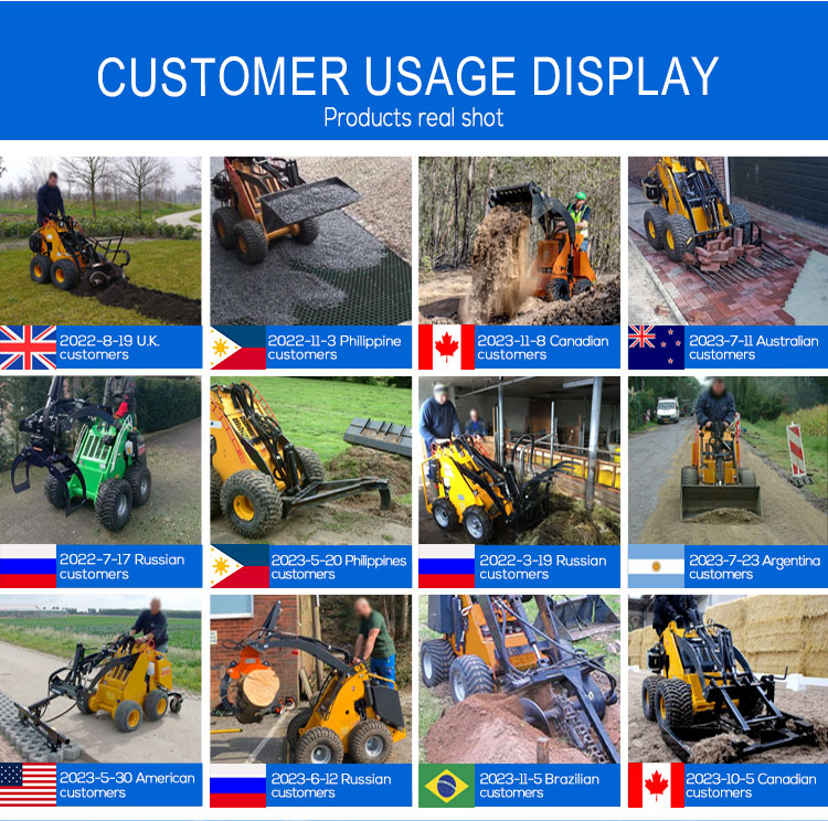 HQ-MH580 Farm Skid Steer Loader All Terrain Crawler Diesel Skid Steer Loader