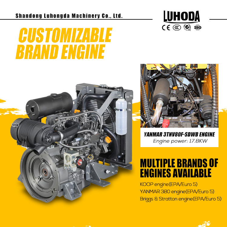 HQ-MH480 Skid Steer Loader for Construction Agriculture and Landscaping