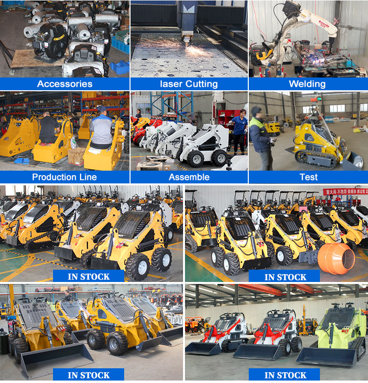 HQ-MH580 Farm Skid Steer Loader All Terrain Crawler Diesel Skid Steer Loader