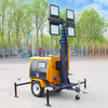 9M diesel Generator 4x400W Mobile Light Towers Telescopic Mast Portable Outdoor Lighting Tower