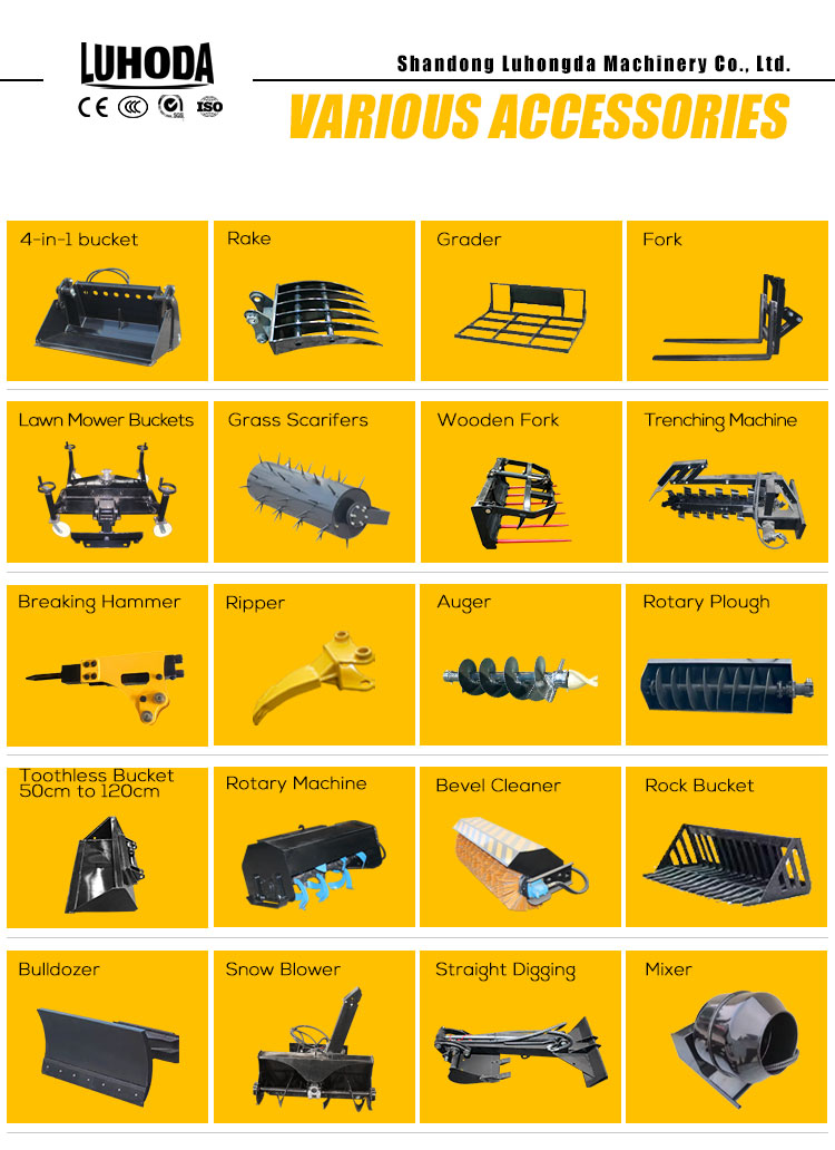 HQ-MH480 Skid Steer Loader for Construction Agriculture and Landscaping