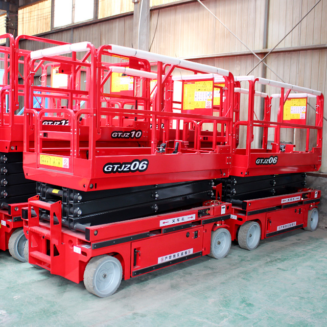 4M 6M 8M 10M 12M 14M Warehouse Electric Scissor Lift Portable Aerial Work Platform Hydraulic Scissor Lift