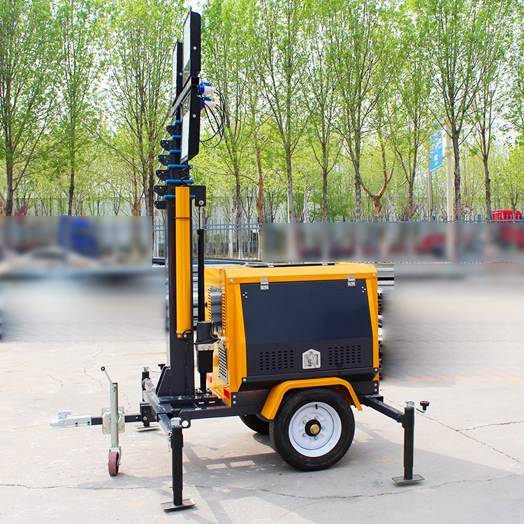 9M diesel Generator 4x400W Mobile Light Towers Telescopic Mast Portable Outdoor Lighting Tower