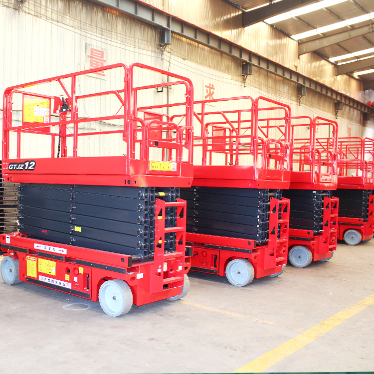 4M 6M 8M 10M 12M 14M Warehouse Electric Scissor Lift Portable Aerial Work Platform Hydraulic Scissor Lift