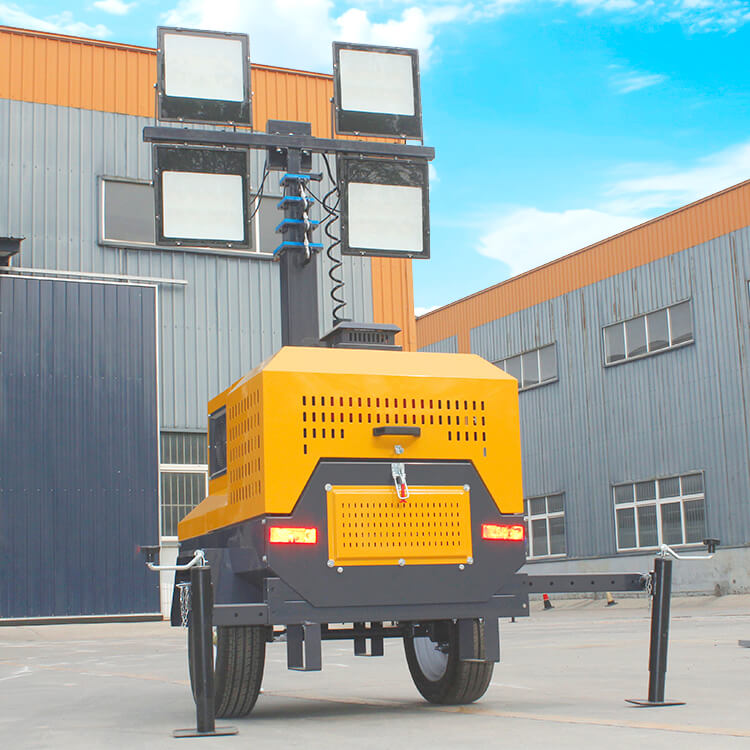 Hydraulic 7m Mobile Light Tower with Durable High Brightness LED for Outdoor Engineering and Field Operations