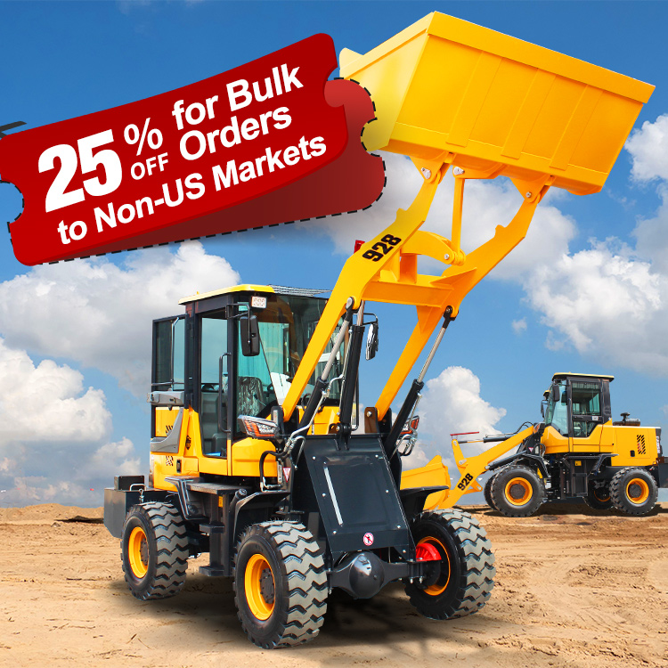 HQ-928 Heavy Duty Compact Wheel Loader With Grapple